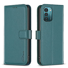 Coque Portefeuille Livre Cuir Etui Clapet B17F pour Nokia G21 Vert