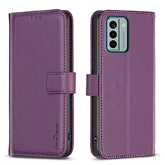 Coque Portefeuille Livre Cuir Etui Clapet B17F pour Nokia G22 Violet