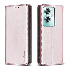 Coque Portefeuille Livre Cuir Etui Clapet B17F pour Oppo A2 5G Or Rose