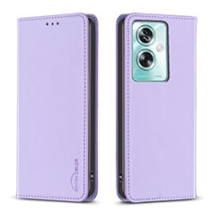 Coque Portefeuille Livre Cuir Etui Clapet B17F pour Oppo A79 5G Violet Clair