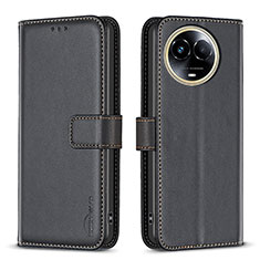 Coque Portefeuille Livre Cuir Etui Clapet B17F pour Realme 11 5G Noir