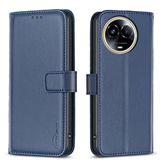 Coque Portefeuille Livre Cuir Etui Clapet B17F pour Realme V50 5G Bleu