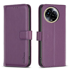 Coque Portefeuille Livre Cuir Etui Clapet B17F pour Realme V50 5G Violet