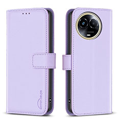 Coque Portefeuille Livre Cuir Etui Clapet B17F pour Realme V50s 5G Violet Clair