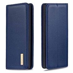 Coque Portefeuille Livre Cuir Etui Clapet B17F pour Samsung Galaxy Note 10 Plus 5G Bleu