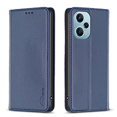 Coque Portefeuille Livre Cuir Etui Clapet B17F pour Xiaomi Poco F5 5G Bleu