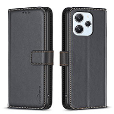 Coque Portefeuille Livre Cuir Etui Clapet B17F pour Xiaomi Redmi 12 4G Noir