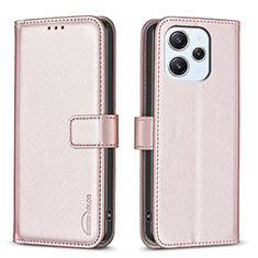 Coque Portefeuille Livre Cuir Etui Clapet B17F pour Xiaomi Redmi 12 4G Or Rose