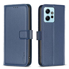 Coque Portefeuille Livre Cuir Etui Clapet B17F pour Xiaomi Redmi Note 12 4G Bleu