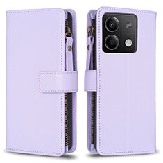 Coque Portefeuille Livre Cuir Etui Clapet B17F pour Xiaomi Redmi Note 13 5G Violet Clair