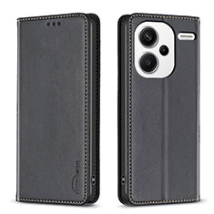 Coque Portefeuille Livre Cuir Etui Clapet B17F pour Xiaomi Redmi Note 13 Pro+ Plus 5G Noir