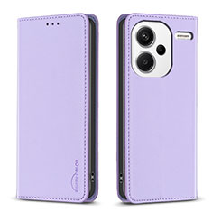 Coque Portefeuille Livre Cuir Etui Clapet B17F pour Xiaomi Redmi Note 13 Pro+ Plus 5G Violet Clair