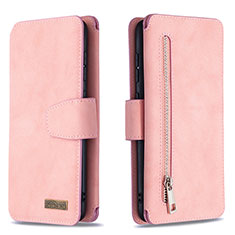 Coque Portefeuille Livre Cuir Etui Clapet B18F pour Samsung Galaxy A70 Or Rose