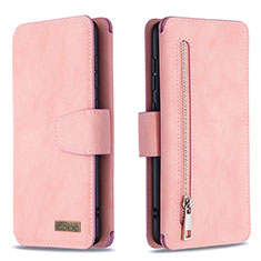 Coque Portefeuille Livre Cuir Etui Clapet B18F pour Samsung Galaxy A71 4G A715 Or Rose