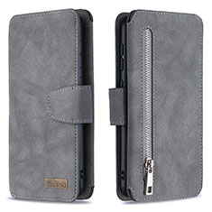 Coque Portefeuille Livre Cuir Etui Clapet B18F pour Samsung Galaxy M10S Gris