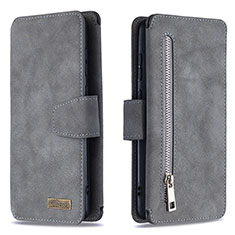 Coque Portefeuille Livre Cuir Etui Clapet B18F pour Samsung Galaxy Note 10 Lite Gris