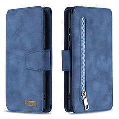 Coque Portefeuille Livre Cuir Etui Clapet B18F pour Samsung Galaxy Note 20 5G Bleu