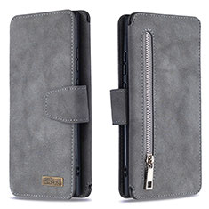 Coque Portefeuille Livre Cuir Etui Clapet B18F pour Samsung Galaxy Note 20 Ultra 5G Gris