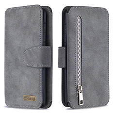 Coque Portefeuille Livre Cuir Etui Clapet B18F pour Samsung Galaxy S20 5G Gris