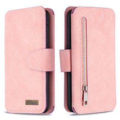 Coque Portefeuille Livre Cuir Etui Clapet B18F pour Samsung Galaxy S20 5G Or Rose