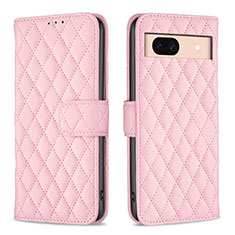 Coque Portefeuille Livre Cuir Etui Clapet B19F pour Google Pixel 8a 5G Or Rose