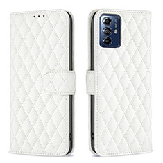 Coque Portefeuille Livre Cuir Etui Clapet B19F pour Motorola Moto G Play (2023) Blanc