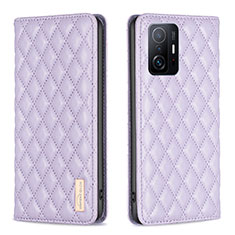 Coque Portefeuille Livre Cuir Etui Clapet B19F pour Xiaomi Mi 11T 5G Violet