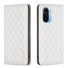 Coque Portefeuille Livre Cuir Etui Clapet B19F pour Xiaomi Mi 11X Pro 5G Blanc