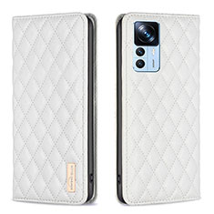 Coque Portefeuille Livre Cuir Etui Clapet B19F pour Xiaomi Mi 12T 5G Blanc