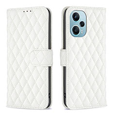 Coque Portefeuille Livre Cuir Etui Clapet B19F pour Xiaomi Poco F5 5G Blanc