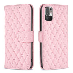 Coque Portefeuille Livre Cuir Etui Clapet B19F pour Xiaomi POCO M3 Pro 5G Or Rose