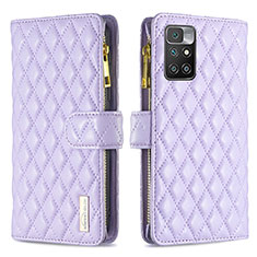 Coque Portefeuille Livre Cuir Etui Clapet B19F pour Xiaomi Redmi 10 (2022) Violet