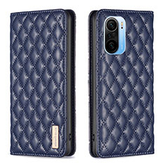 Coque Portefeuille Livre Cuir Etui Clapet B19F pour Xiaomi Redmi K40 5G Bleu