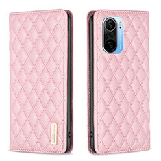 Coque Portefeuille Livre Cuir Etui Clapet B19F pour Xiaomi Redmi K40 5G Or Rose