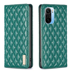 Coque Portefeuille Livre Cuir Etui Clapet B19F pour Xiaomi Redmi K40 Pro 5G Vert