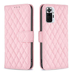 Coque Portefeuille Livre Cuir Etui Clapet B19F pour Xiaomi Redmi Note 10 Pro 4G Or Rose