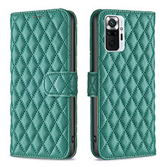 Coque Portefeuille Livre Cuir Etui Clapet B19F pour Xiaomi Redmi Note 10 Pro 4G Vert