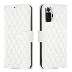 Coque Portefeuille Livre Cuir Etui Clapet B19F pour Xiaomi Redmi Note 10 Pro Max Blanc