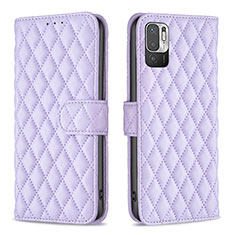 Coque Portefeuille Livre Cuir Etui Clapet B19F pour Xiaomi Redmi Note 10T 5G Violet