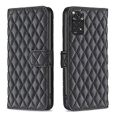 Coque Portefeuille Livre Cuir Etui Clapet B19F pour Xiaomi Redmi Note 11 4G (2022) Noir