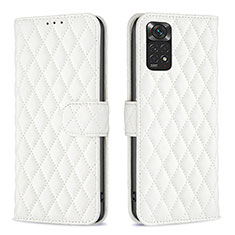 Coque Portefeuille Livre Cuir Etui Clapet B19F pour Xiaomi Redmi Note 11S 4G Blanc