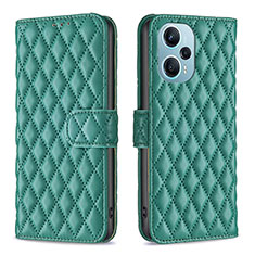 Coque Portefeuille Livre Cuir Etui Clapet B19F pour Xiaomi Redmi Note 12 Turbo 5G Vert