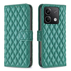 Coque Portefeuille Livre Cuir Etui Clapet B20F pour Xiaomi Redmi Note 13 5G Vert