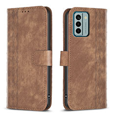 Coque Portefeuille Livre Cuir Etui Clapet B21F pour Nokia G22 Marron