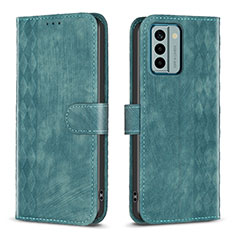 Coque Portefeuille Livre Cuir Etui Clapet B21F pour Nokia G22 Vert