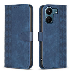 Coque Portefeuille Livre Cuir Etui Clapet B21F pour Xiaomi Poco C65 Bleu