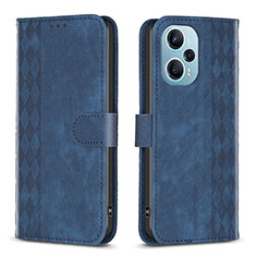 Coque Portefeuille Livre Cuir Etui Clapet B21F pour Xiaomi Poco F5 5G Bleu