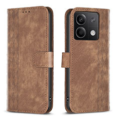 Coque Portefeuille Livre Cuir Etui Clapet B21F pour Xiaomi Redmi Note 13 5G Marron