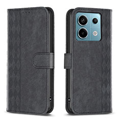 Coque Portefeuille Livre Cuir Etui Clapet B21F pour Xiaomi Redmi Note 13 Pro 5G Noir