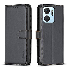 Coque Portefeuille Livre Cuir Etui Clapet B22F pour Huawei Honor X7a Noir